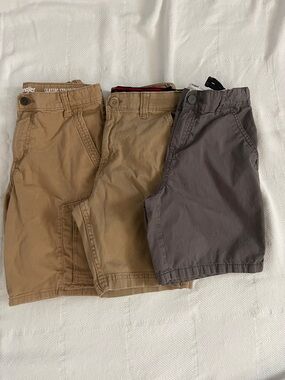 Lot of 3 boys Shorts - Tan and Gray